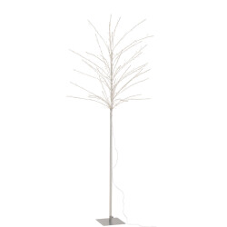 J-Line kale boom+led metaal zilver large 70x70x171cm