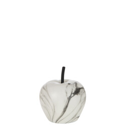 J-Line appel marmer poly wit small 15.5x15.5x17cm