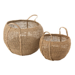 J-Line set van 2 manden tosai zeegras 53x53x54cm