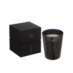 J-Line geurkaars portofino glas /goud small 15x15x17.5cm