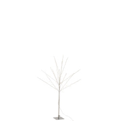 J-Line kale boom+led metaal zilver medium 56x56x100cm