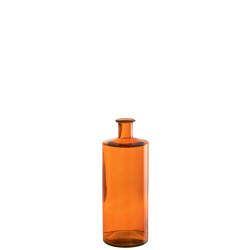 J-Line vaas wijd glas orange medium 15x15x40cm