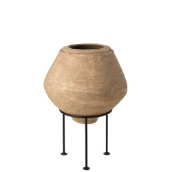 J-Line pot op voet chad papier mache 51x51x45cm