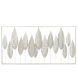 J-Line wanddeco bladeren metaal 135x69x7cm