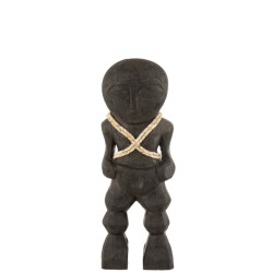 J-Line figuur takwimu mangohout small 14x8x41cm