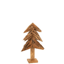 J-Line boom stukken teak hout medium 40x14x80cm