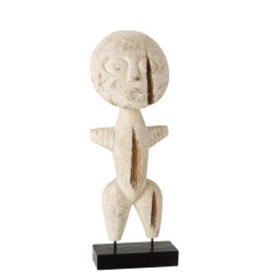 J-Line figuur primitief albasia hout medium 19x9x59cm