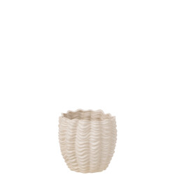 J-Line bloempot schelp keramiek small 21x21x21cm