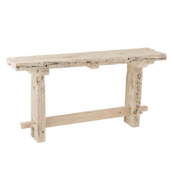 J-Line console brut gerecycleerd hout white wash 150x37x77cm