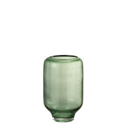 J-Line vaas nora op voet rond glas licht small 18x18x26.5cm