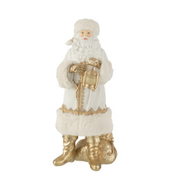 J-Line kerstman poly /goud 20.5x18.5x44.5cm