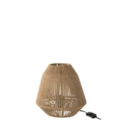 J-Line tafellamp tina jute beige 22x22x26cm