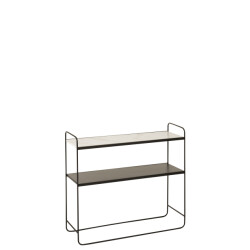 J-Line console marmer 2 planken mdf/ijzer 90x30.5x80.5cm