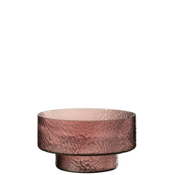J-Line vaas laag betty glas rose 28x28x15cm