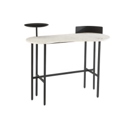 J-Line console marmer/ijzer wit/ 110x60x90cm