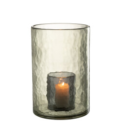 J-Line windlicht dubbel glas large 20.5x20.5x30.5cm