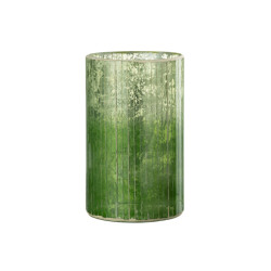 J-Line windlicht strepen glas large 12.5x12.5x21cm
