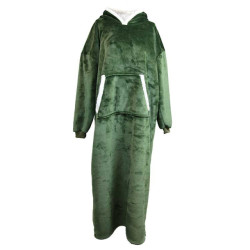 Unique Living hoodie oversized winter green -75x150cm