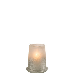 J-Line windlicht suiker glas medium 12.5x12.5x15cm