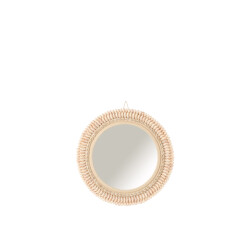 J-Line spiegel mona schelpen licht rose large 52x52x3cm