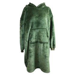 Unique Living hoodie oversized winter green -70x110cm