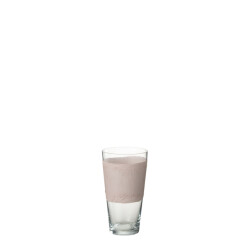 J-Line vaas delph glas transparant/licht extrasmall 14x14x25cm