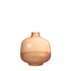 J-Line vaas hany glas peche small 18x18x18cm