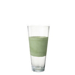 J-Line vaas delph glas transparant/ medium 22x22x45cm