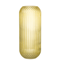 J-Line vaas recht geslepen glas large 15.5x15.5x36.5cm