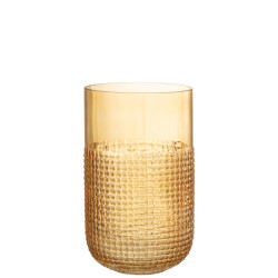 J-Line vaas patroon glas medium 15x15x25.5cm
