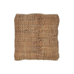 J-Line kussen vierkant 1 zijkant riet/textiel large 65x65x15cm