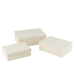 J-Line set van 3 dozen rechthoekig fluweel papier 36x26.5x12cm