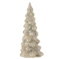 J-Line kerstboom deco suiker glas blinkend licht grijs/zilver large -