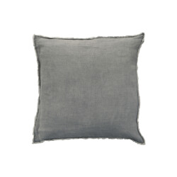 J-Line kussen stonewashed linnen blauw 45x45x2cm