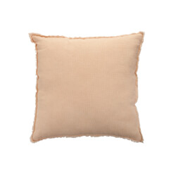 J-Line kussen stonewashed linnen licht 45x45x2cm