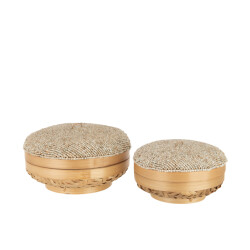 J-Line set van 2 dozen elia bamboe 25x25x14cm