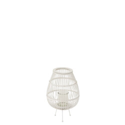 J-Line lantaarn daya hout mat small 31x31x47.5cm