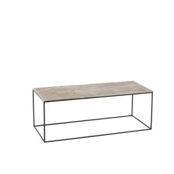 J-Line salontafel rechthoek aluminium/ijzer zilver/zwart 110x49x41cm