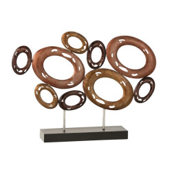 J-Line ringen open op voet metaal mix 55x9.5x40cm