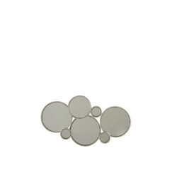 J-Line spiegel 6 ronden metaal zilver 57x5x32.5cm