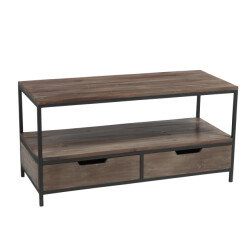J-Line salontafel hout/met +zwart 120x50x60.5cm