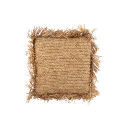 J-Line kussen vierkant raffia small 45x45x15cm
