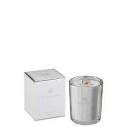 J-Line geurkaars excellent cotton candy zilver medium-80uur 11x11x14.5cm
