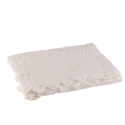 J-Line tafelkleed mia kant katoen 200x135x0.5cm