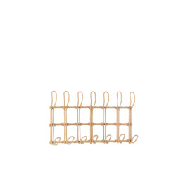 J-Line kapstok ellen 6 haken rotan 55x1x29cm