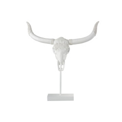 J-Line schedel hert op voet polyresine 48x14.5x56cm