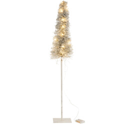J-Line boom deco led/batterij takken white wash large 18x18x99cm