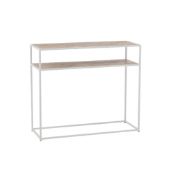 J-Line console zigzag hout/metaal naturel/ 100x35x85.5cm