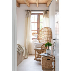 J-Line vis op voet teak hout large 30.5x10x45cm