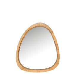 J-Line spiegel paille rotan/glas natuur large 60x3x66cm